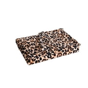 MarCielo Fleece Blanket, Super Soft Warm Fleece Throw Blanket Lightweight Blankets Couch Throw, Cozy Coral Throw Bed Blanket, 50 x 60 Inch Leopard Print