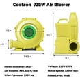 thumbnail image 2 of Costzon Air Blower, 1.0HP Blower for Bounce House, 735W Pump Fan Commercial Inflatable Bouncer Blower, Perfect for Inflatable Bounce House, Jumper, Bouncy Castle, Air Blower for Inflatables, 2 of 7