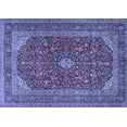 thumbnail image 1 of Ahgly Company Machine Washable Indoor Rectangle Medallion Blue Traditional Area Rugs, 2' x 4', 1 of 4