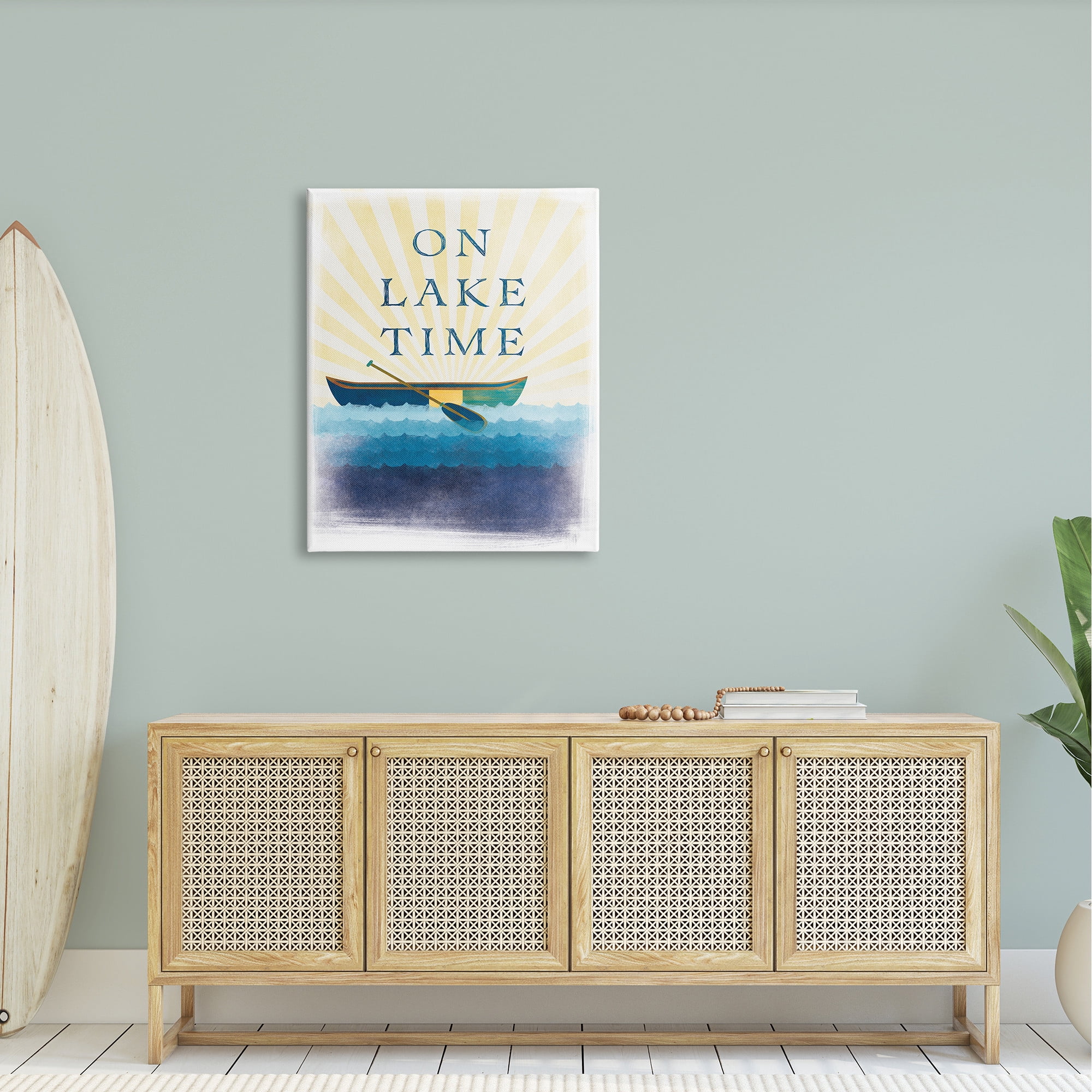 Stupell Industries On Lake Time Relaxing Sun Rays Graphic Art Gallery Wrapped Canvas Print Wall Art, Design by JJ Design House LLC