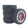 thumbnail image 2 of Langgg Pneu de Voiture RC pour Roues RC et Wltoys Roue de Réparation 144001 124018 124019 1/10 Roue de Rechange de Rechange RC Modèle Jouets Accessoires Rouge, 2 of 8