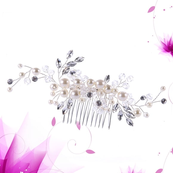 UPGRATOR 1Pcs Crystal Bridal Hair Accessories Silver Bridal Style For Women