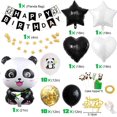 thumbnail image 2 of Decoraciones de fiesta de panda de YANSION para niños, pancarta de feliz cumpleaños, globos de panda, adornos para cupcakes para fiesta de cumpleaños con temática de panda, baby shower, 2 of 7