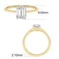 thumbnail image 5 of 14K Yellow Gold Emerald Cut Lab Grown Diamond Basket Split Shank Solitaire Engagement Ring - 1.50 Carat (Ring Size: 6.5), 5 of 5