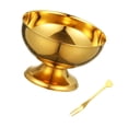thumbnail image 3 of simhoa Ice Cream Cup Sturdy Portable Fruit Bowl for Home Graduations Birthday Party S Gold, 3 of 8