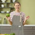 thumbnail image 5 of Stripe Aprons Adjustable Bib Apron with Pockets, Durable Canvas for Cooking, Kitchen, Chef, Men & Women, Versatile for Home & Studio Use, 5 of 6