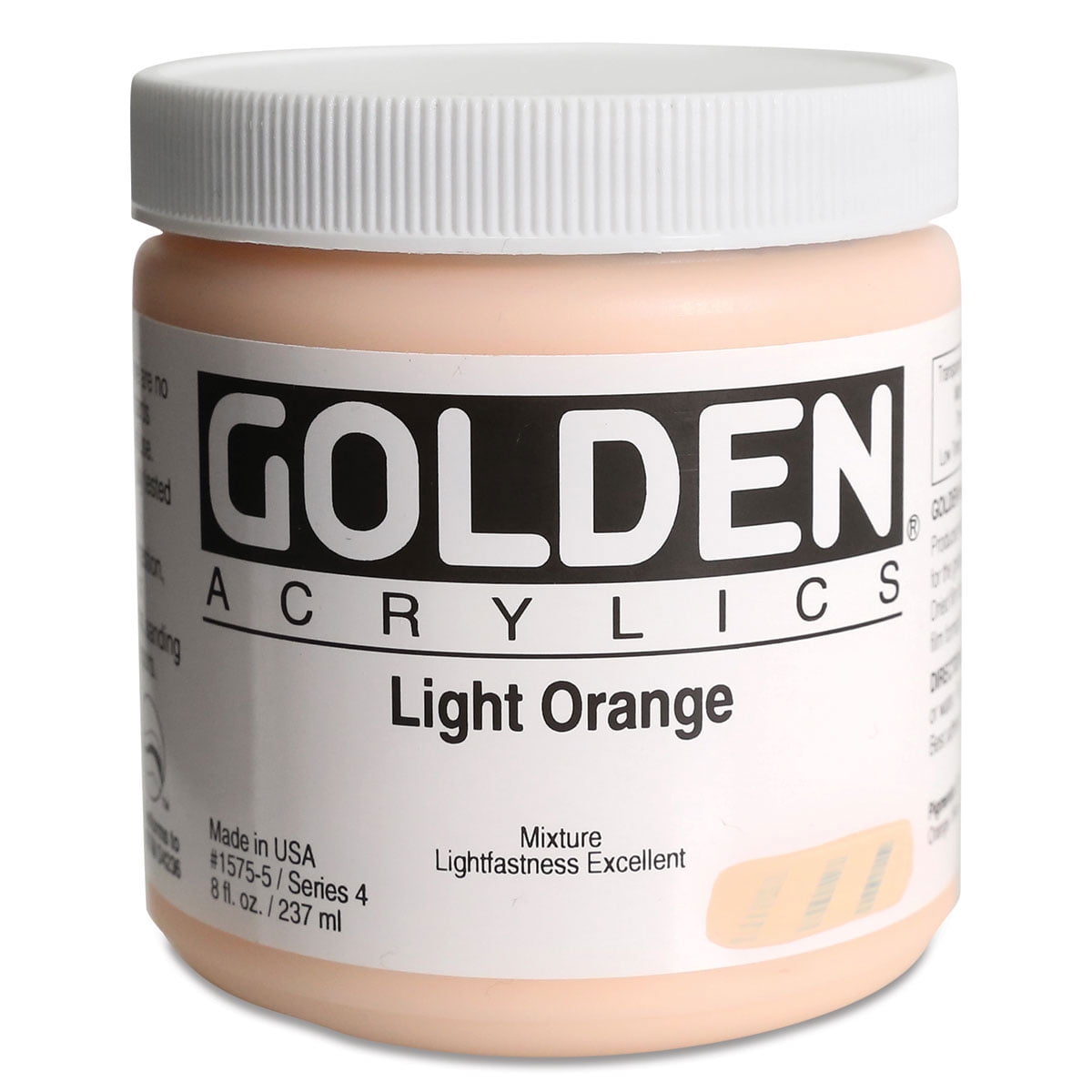 Golden Heavy Body Artist Acrylics - Light Orange, 8 oz