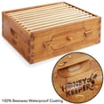 thumbnail image 3 of Medium Super Brood Box with Window, 100% Beeswax Coated Beehive Kit with 10 Wooden Frames and Waxed Foundations for Langstroth Beekeeping, 3 of 7
