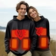 thumbnail image 5 of qucoqpe Men's Women's Electric Heated Hoodie Sweatshirt 10-Zone Smart Warming Winter Pullover Rechargeable Battery Heating Jacket, 5 of 8
