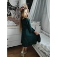 thumbnail image 6 of Oudiya Girls Long Sleeve Fall Dresses Formal Party Holiday Swing Flowy Ruffle Midi Dress, 5-13Y, 6 of 8