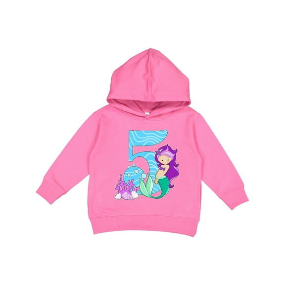 Inktastic Fifth Birthday Mermaid Toddler Hoodie