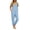 Blue, variant on Overalls for Women Summer Casual Loose One Piece Wide Leg Jumpsuit Lightweight Sleeveless Baggy Rompers