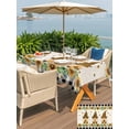 thumbnail image 5 of Outdoor Tablecloth with Umbrella Hole for Patio/Picnic/Party/Camping, Spring Honey Gnomes Waterproof Table Cloth Rectangle Table Cover Washable, Farmhouse Sunflower Black Checkered (60"x 120"), 5 of 8