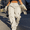 Apricot, variant on Women's Plain Long Flap Pocket Side Cargo Pants