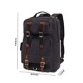 thumbnail image 4 of KAUKKO Sac à Dos de Voyage Extérieur pour Homme, Randonnée Camping Sac à Dos en Toile (BLACK2PC), 4 of 5