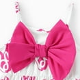 thumbnail image 3 of Barbie Girls Dress Roseowhite Allover Letter Print Bowknot Sleeveless Summer Dresses Sizes 7-8 Years, 3 of 8
