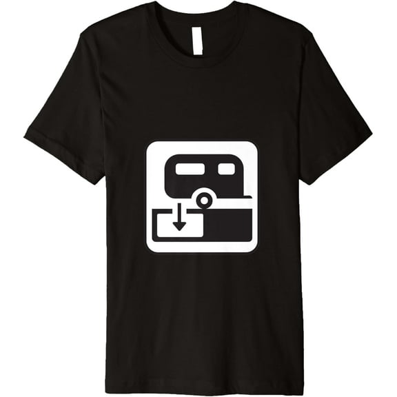 RV Dump Station Sign Premium T-Shirt men and women can wear, black, white, gifts