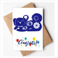 thumbnail image 1 of Year Of Dog Animal China Zodiac Pattern Wedding Cards Congratulations Greeting Envelopes, 1 of 3