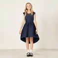 thumbnail image 6 of SuTry Girl's A-Line Dress Summer Fall Mesh Party Dress with Belt Pockets Ruffle Sleeves Skirt Suitable for Parties and Outings(Navy,5 Years), 6 of 7