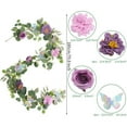 thumbnail image 2 of Halloween Decorations Spring Decorations 2025 Garland With Flowers Rose Gypsophila Garland Faux Floral Garland Greenery Garland For Wedding Spring Home Craft Art Table Runner, 2 of 8