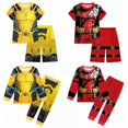 thumbnail image 1 of Kids Deadpool Wolverine Pyjamas Set Long Sleeved T-shirt+pants Costume, 1 of 3