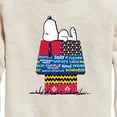 thumbnail image 3 of Peanuts - Snoopy Patchwork Doghouse - Toddler And Youth Crewneck Fleece Sweatshirt, 3 of 6