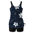 thumbnail image 4 of UPPADA Womens Two Piece Bathing Suit 2025 Modest High Waist Swimwear Elastic Floral Swimsuit with Shorts Tummy Control Sporty Beachwear Womens Plus Tankini Bathing Suits Multicolor,L, 4 of 5