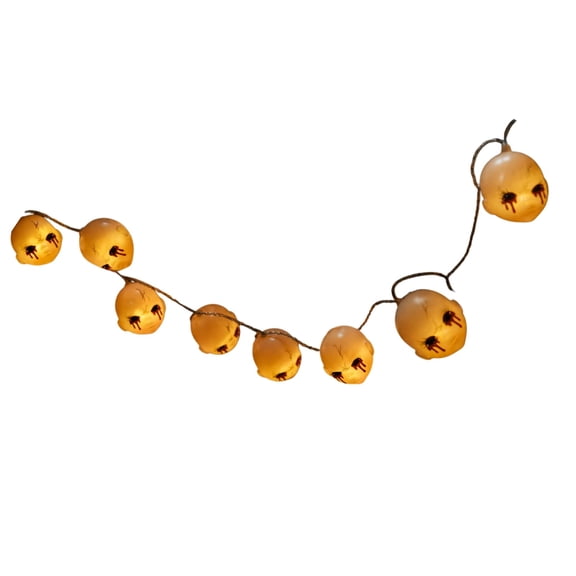 Spooky Doll Head String Lights for Halloween Party Decor - Warm Glow, 10 Feet, Creepy Design for Indoor and Outdoor Holiday Decorations