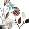 thumbnail image 4 of 18", 15", 15"H Multi Colored Wooden Patterned Vase Floral Sculpture with Metal Accents, by DecMode (3 Count), 4 of 12