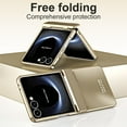 thumbnail image 5 of ELEHOLD for Samsung Galaxy Z Flip 7 Luxury Plating Case with Hinge Protection,Electroplated Frosted PC Full Body Protective Non-Slip Shockproof Case for Samsung Galaxy Z Flip 7,Gold, 5 of 7