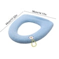 thumbnail image 3 of Thickened Heated Toilet Seat Cushion with Carrying Handle, Removable, Winter Warmth, Anti-Skid, Easy to Clean, Universal Fit for U/V/O/Shaped Toilets Blue, 3 of 6