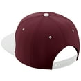 thumbnail image 3 of Daxton Classic Snapback Hat 3D Capital Alphabet Letters Flat Bill Visor Cap, Burgundy White Hat White Letter I, 3 of 3