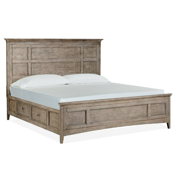 Magnussen Home Paxton Place Dovetail Grey King Panel Storage Bed