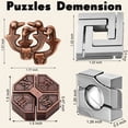 thumbnail image 2 of Rompecabezas de metal Wettarn, 9 unidades, para adultos, juegos acertijos, 2 of 6
