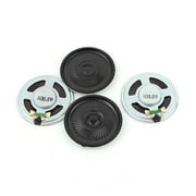 4Pcs 40mm 8 Ohm 0.5W Metal External Magnetic Speaker Loudspeaker Silver Tone