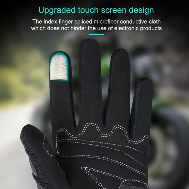 Full finger leather motorcycle deals gloves
