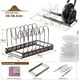 thumbnail image 2 of Estante para ollas en forma de M, compartimentos ajustables para almacenar utensilios de cocina personalizables, organizador de tapa para cajón de cocina, promueve la limpieza y el orden en su cocina, 2 of 5