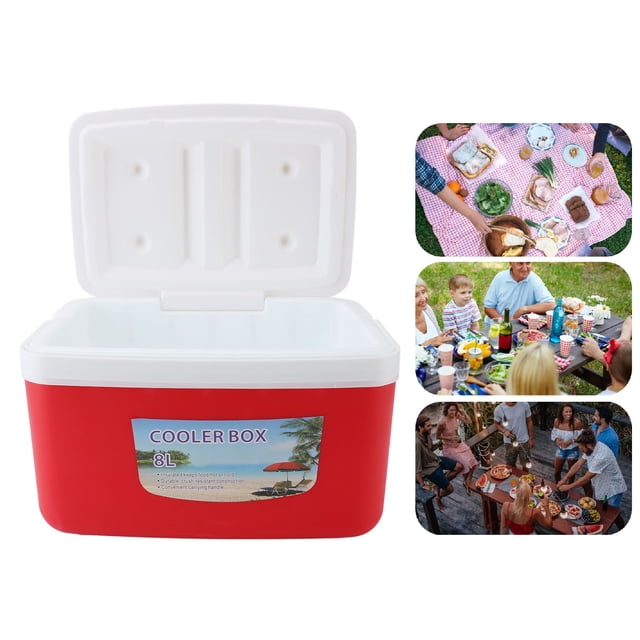 Enfriador Portátil Aislado De 8L, Caja De Refrigerador De Hielo Portátil Cofryer Con Material Aislante Premium Para Acampar Picnic Beach Viajes