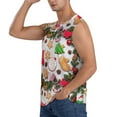 thumbnail image 3 of Lsque Christmas Gingerbread Cookies Print Men's Cotton Blend Sleeveless Muscle Shirts (S-3XL)- Moisture Wicking, Odor Protection, UPF 30+,Large, 3 of 8