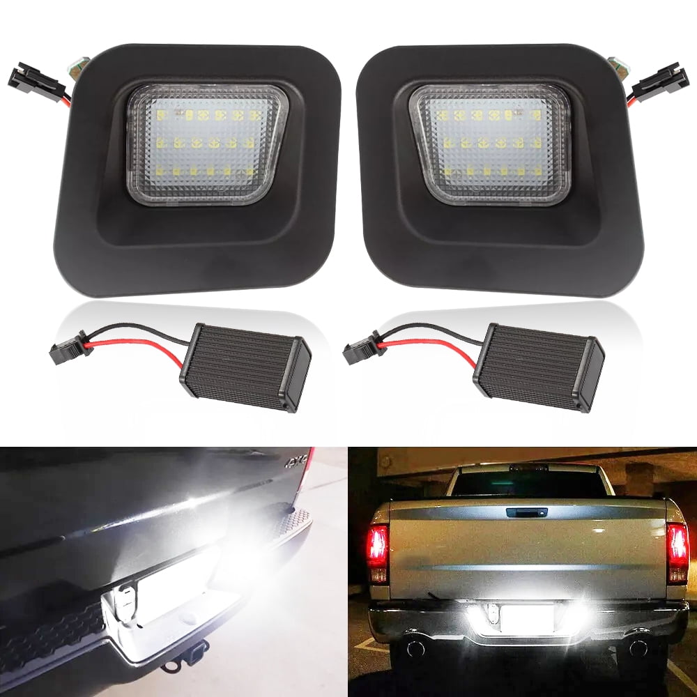 Compatible with 2003-2010 Dodge RAM 1500 2500 3500 2Pcs LED Rear License Plate Lights