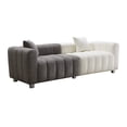 thumbnail image 6 of 84" Teddy Velvet 3-Seater Bubble Couch, Plush Modern Sofa with Deep Seat & 6 Metal Legs for Living Room, Bedroom, Office, 6 of 7