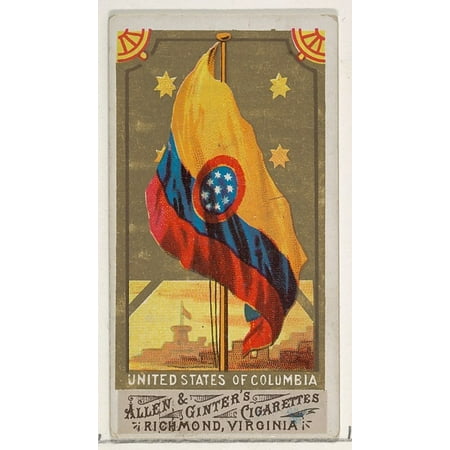 United States of Columbia from Flags of All Nations Series 1 (N9) for Allen & Ginter Cigarettes Brands Poster Print (18 x 24)