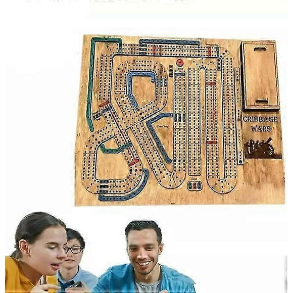 con Cribbage Wars Board Game,2024new Wooden Cribbage Board Game Set