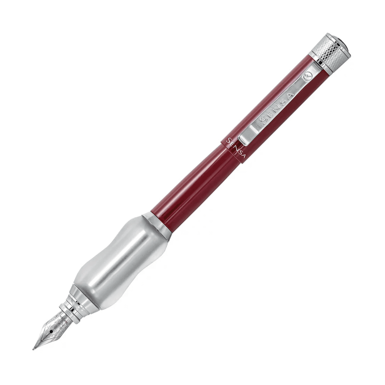 (2 pack) Sensa Classic Fountain Pen Crimson Burgundy Medium Nib