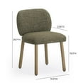 thumbnail image 3 of Foxy Olive Green Textured Fabric Dining Chair, 3 of 8