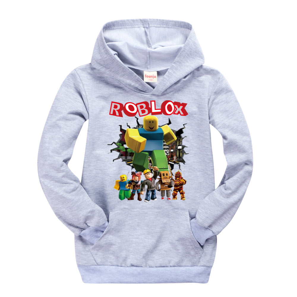 Roblox Jacket Boys Zipper Sweater Teen Hoodie Girls Long Sleeve T-Shirt Cotton Autumn Sport Tops Running Clothes