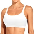 thumbnail image 2 of Siilsaa Women Sports Bra Bikini Tops Scoop Neck Bathing Suits Top Padded Swim Crop Tops Only White,XXL, 2 of 5