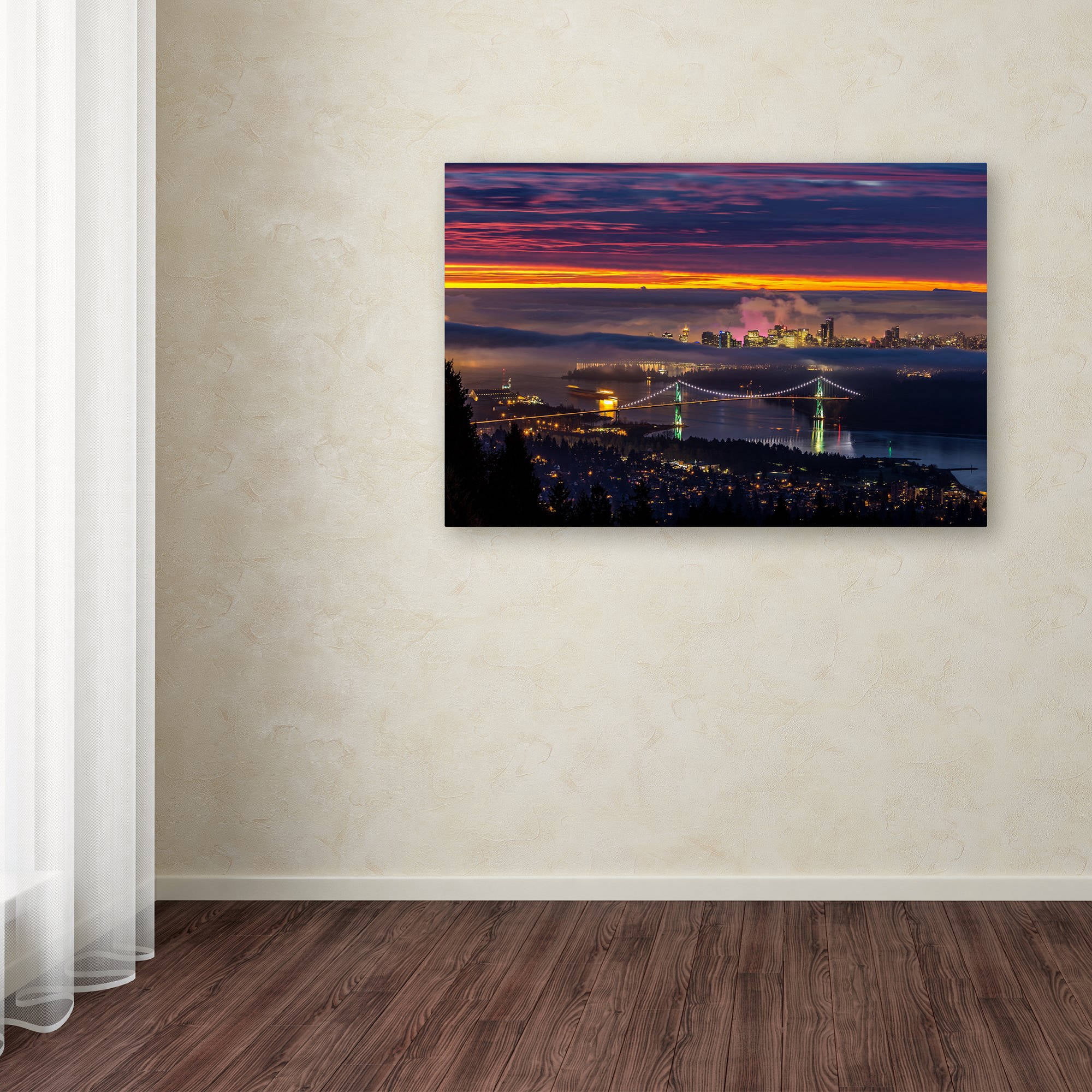 Trademark Fine Art 'West Vancouver Sunrise' Canvas Art by Pierre Leclerc