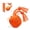 Bright Orange, variant on Cheerble Wicked Ball Rolly Automatic Fetch Dog Toy with Rope, Bright Orange, Medium