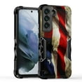 thumbnail image 1 of Cass Creations Case Compatible for Samsung Galaxy S22+ (6.6 inch S22 Plus), Hybrid Shockproof Bumper Protective Phone Cover - American Flag, 1 of 5